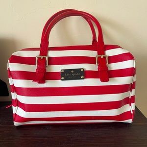 Kate Spade Red and White Striped bag